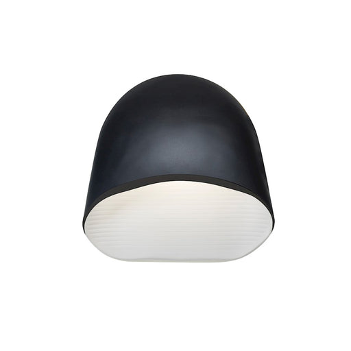 Besa Lighting Toro 1-Light LED Wall Sconce | Contemporary Black Glass | Indoor & Outdoor Wall Light | 10 x 2 x 10 in | Model TOROBK-LED