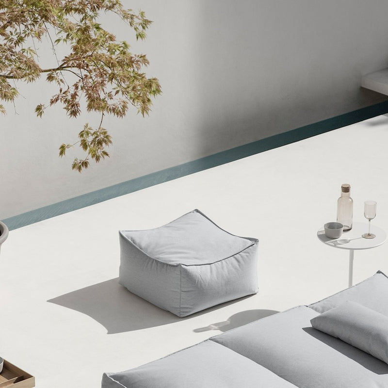 Blomus Stay Outdoor Pouf, Cloud (Light Grey)