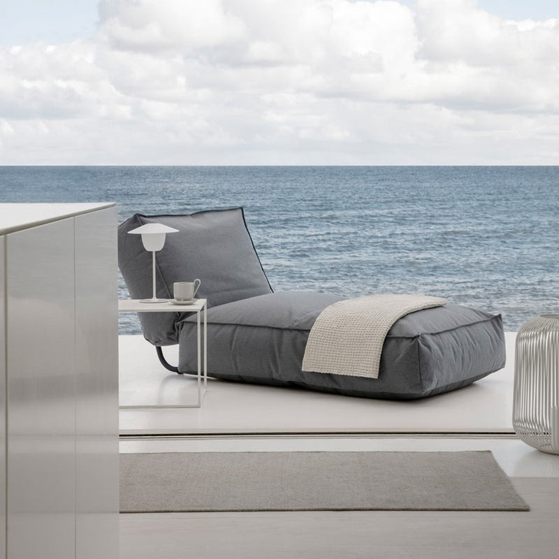 Blomus Stay Small Day Bed Patio Lounger/Reclining Headrest, Stone