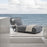 Blomus Stay Small Day Bed Patio Lounger/Reclining Headrest, Stone