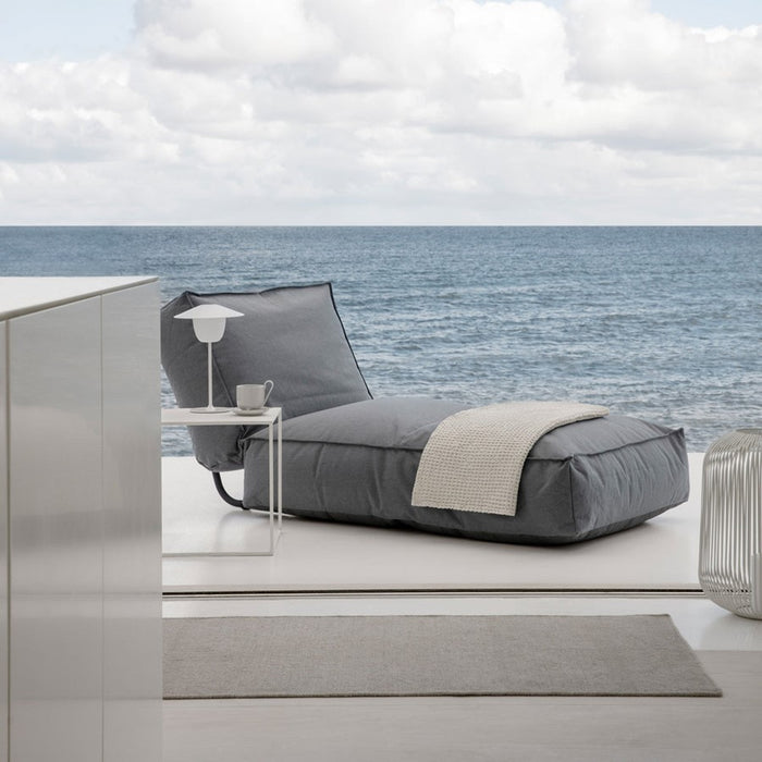 Blomus Stay Small Day Bed Patio Lounger/Reclining Headrest, Stone