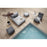 Blomus Stay Small Day Bed Patio Lounger/Reclining Headrest, Cloud