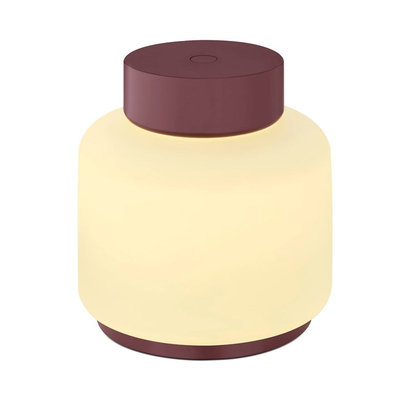 Blomus Fawn Mobile Rechargeable LED Lamp, Port/Burgundy