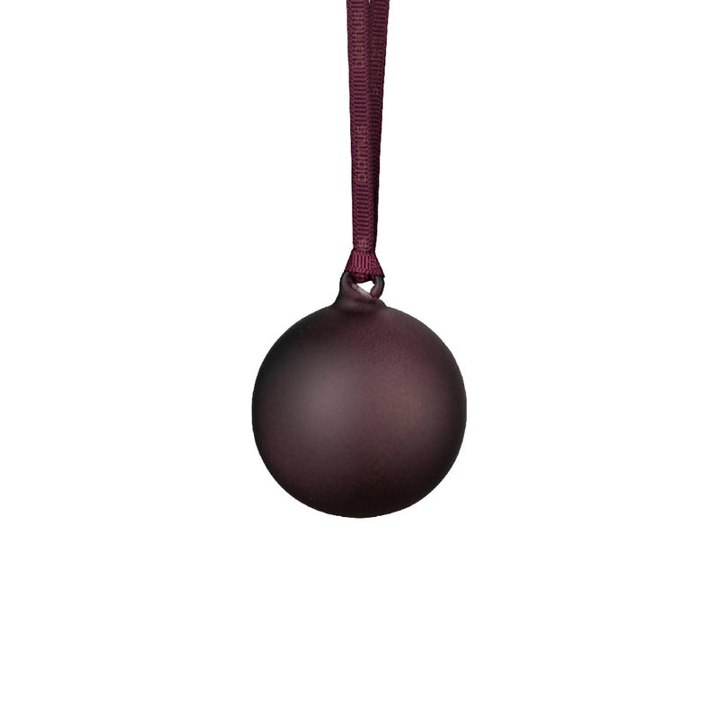Blomus Juhla Matte Glass Ornament, Midnight Plum, Set Of 4