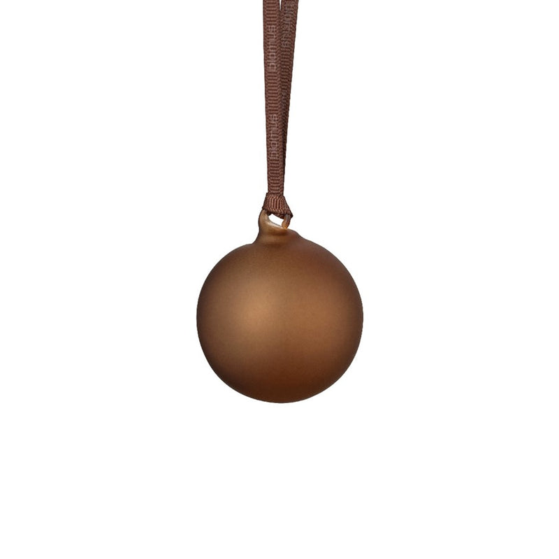 Blomus Juhla Matte Glass Ornament, Rustic Brown, Set Of 4