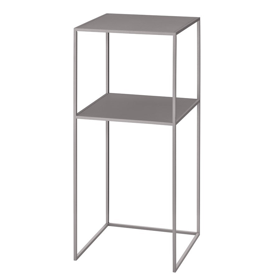 Blomus Fera Pedestal Table/Shelf, Mourning Dove (Grey/Brown) - 63224
