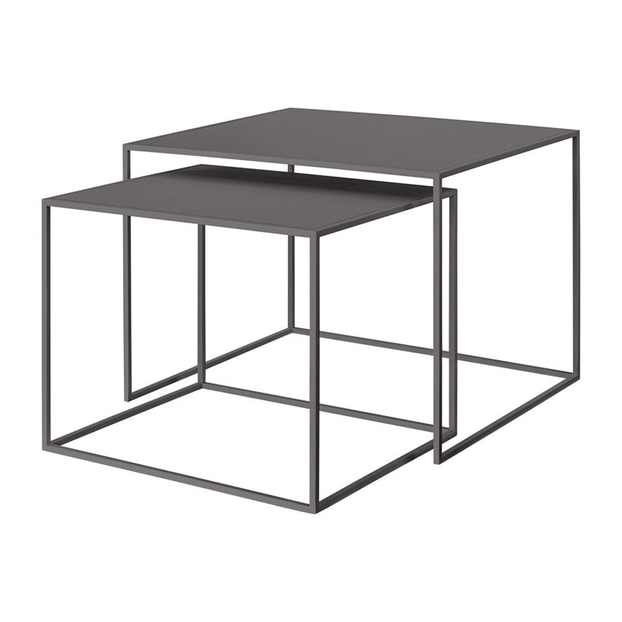 Blomus Fera Set Of 2 Nesting Tables/Rectangular, Steel Grey