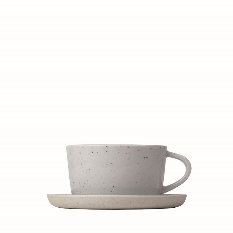 Blomus Sablo Ceramic Set of 2 Coffee Cups & Saucers