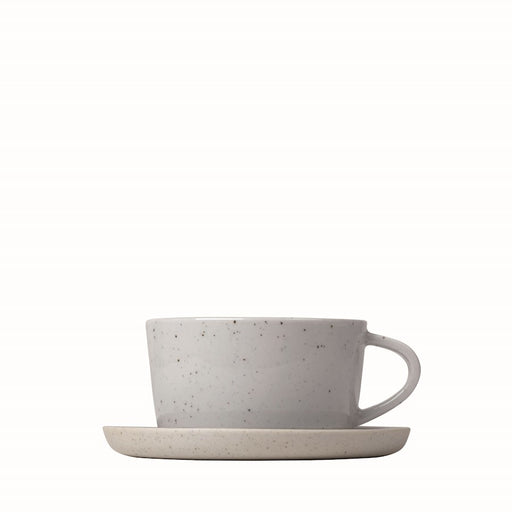 Blomus Sablo Ceramic Set of 2 Coffee Cups & Saucers