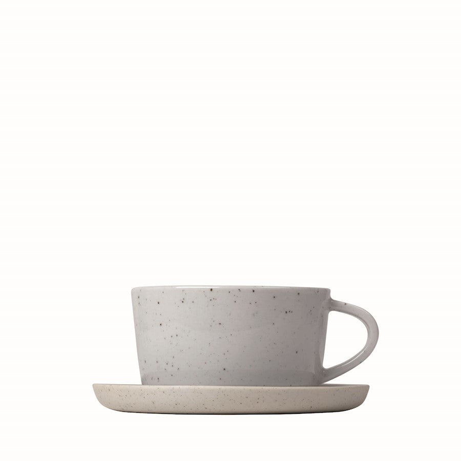 Blomus Sablo Ceramic Set of 2 Coffee Cups & Saucers