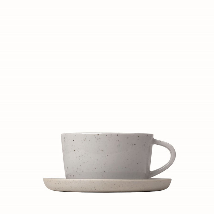 Blomus Sablo Ceramic Set of 2 Coffee Cups & Saucers