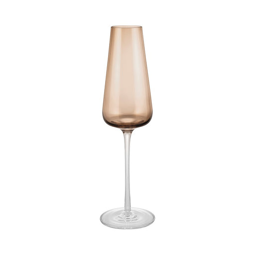 Blomus Belo Champagne Flute Glasses/7 Ounce/Set of 2, Coffee Color - 64292