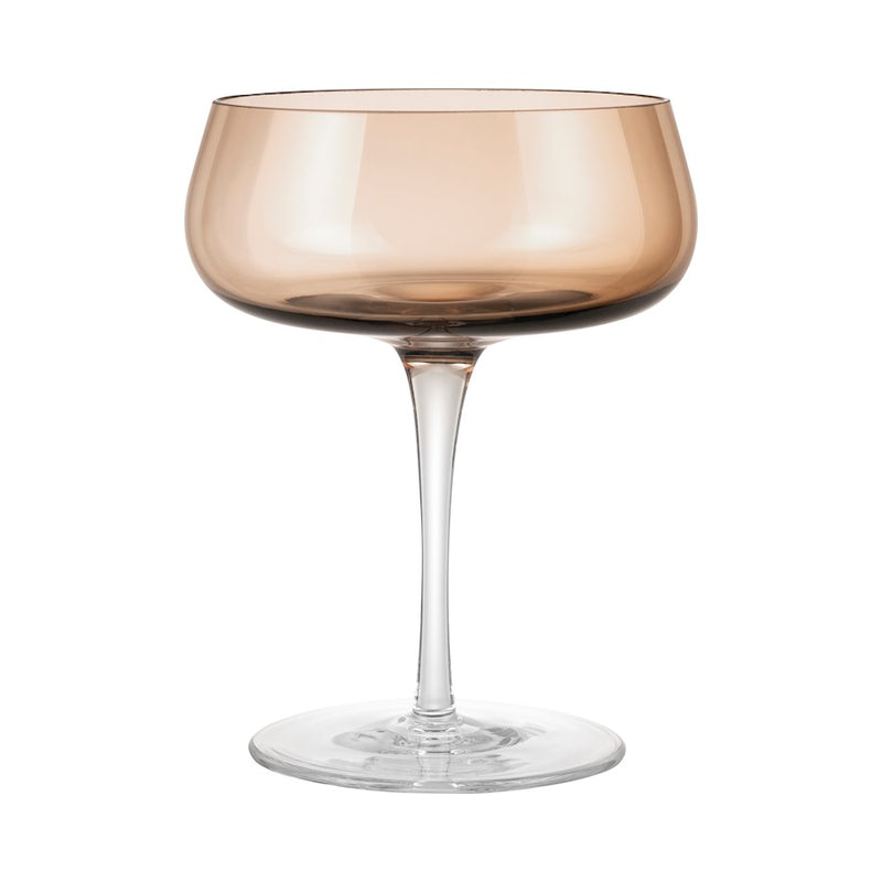 Blomus Belo Champagne Saucer Glasses/7 Ounce/Set of 2, Coffee Color