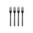 Blomus Stella Black Cake Forks/Set of 4, PVD Coated Stainless Steel