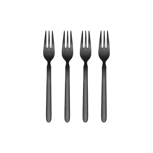 Blomus Stella Black Cake Forks/Set of 4, PVD Coated Stainless Steel