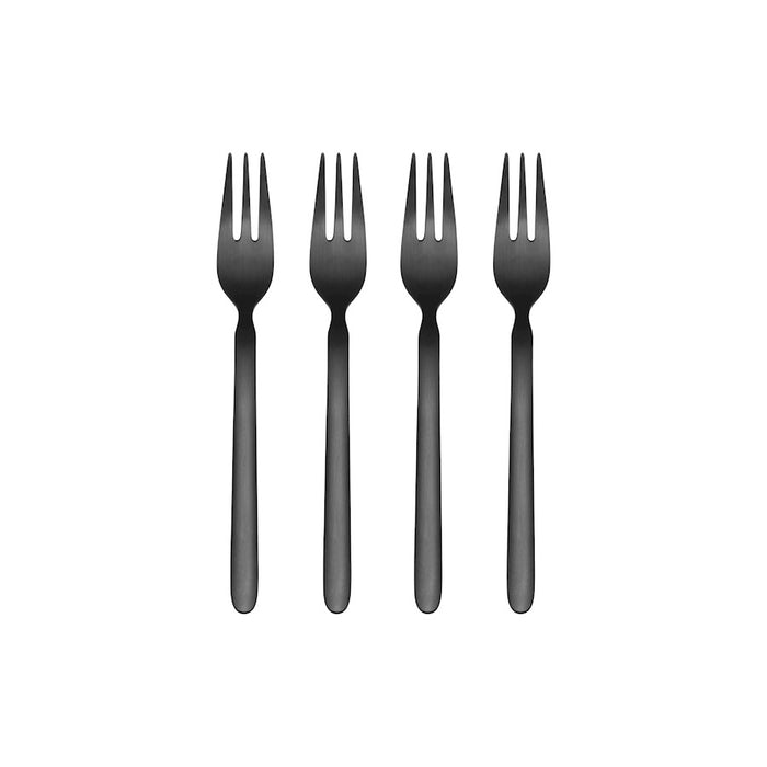 Blomus Stella Black Cake Forks/Set of 4, PVD Coated Stainless Steel