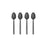 Blomus Stella Black Espresso Spoons/Set of 4, PVD Coated Stainless Steel