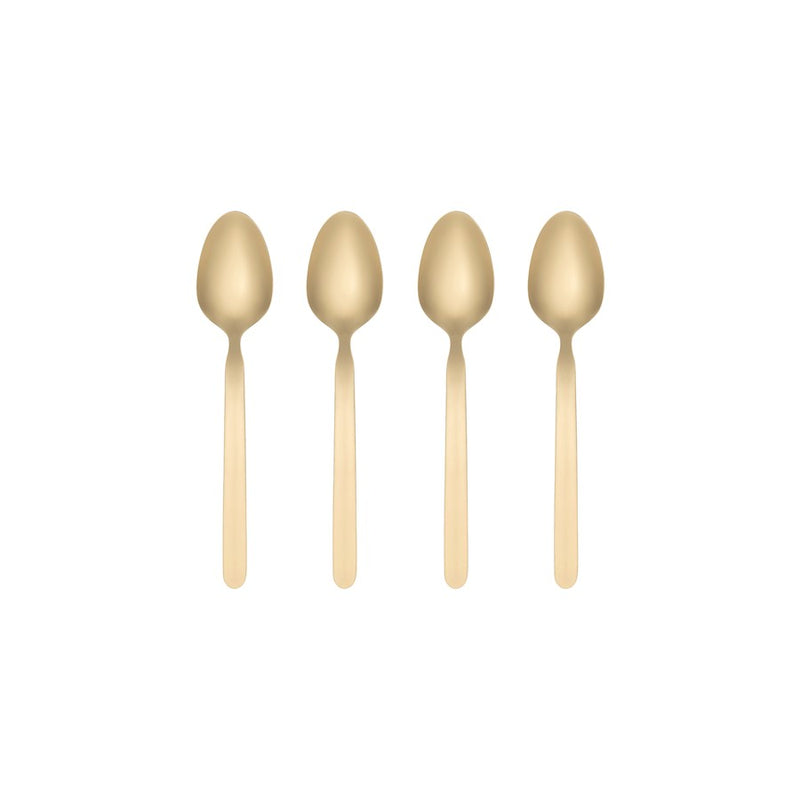 Blomus Stella Gold Espresso Spoons/Set of 4, PVD Coated Stainless Steel
