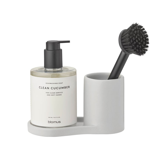 Blomus Piro Ceramic Sink Organizer, Satellite (Taupe/Med Grey)