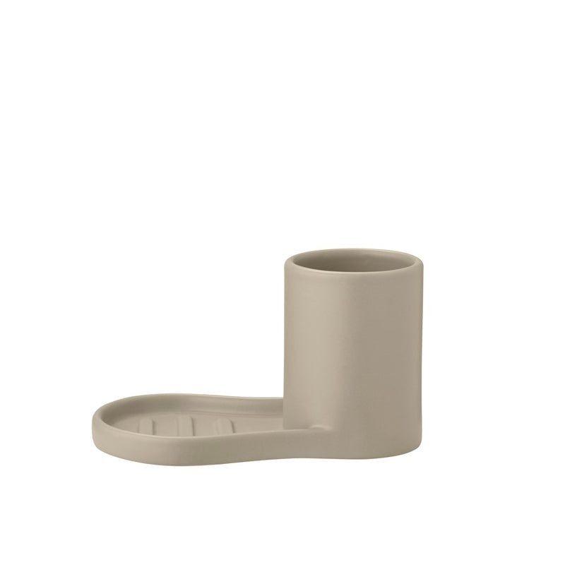 Blomus Piro Ceramic Sink Organizer, Nomad (Tan)