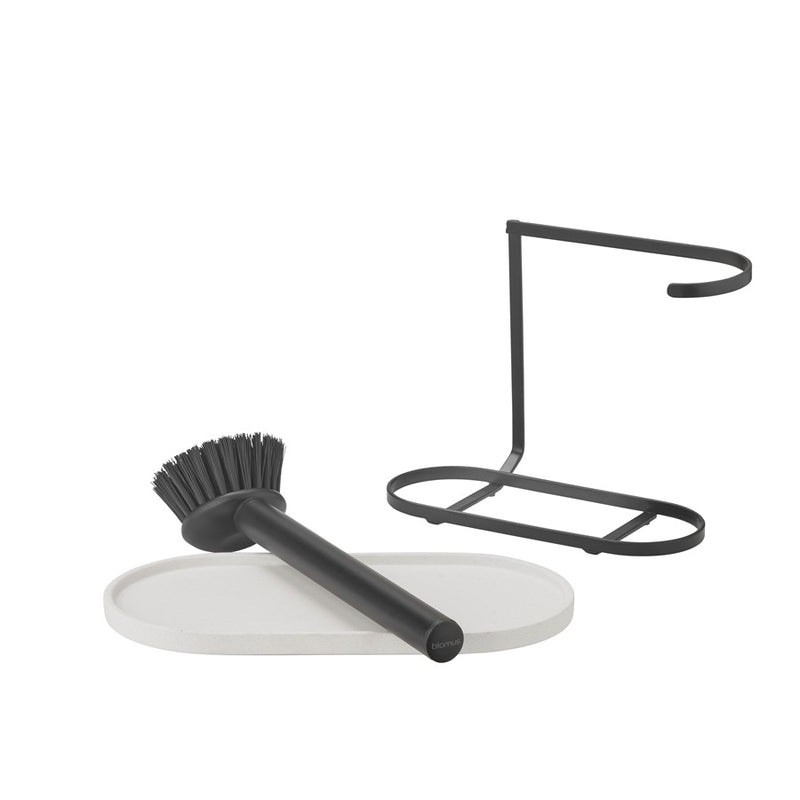 Blomus Dhuva Dishwashing Set/Brush, White