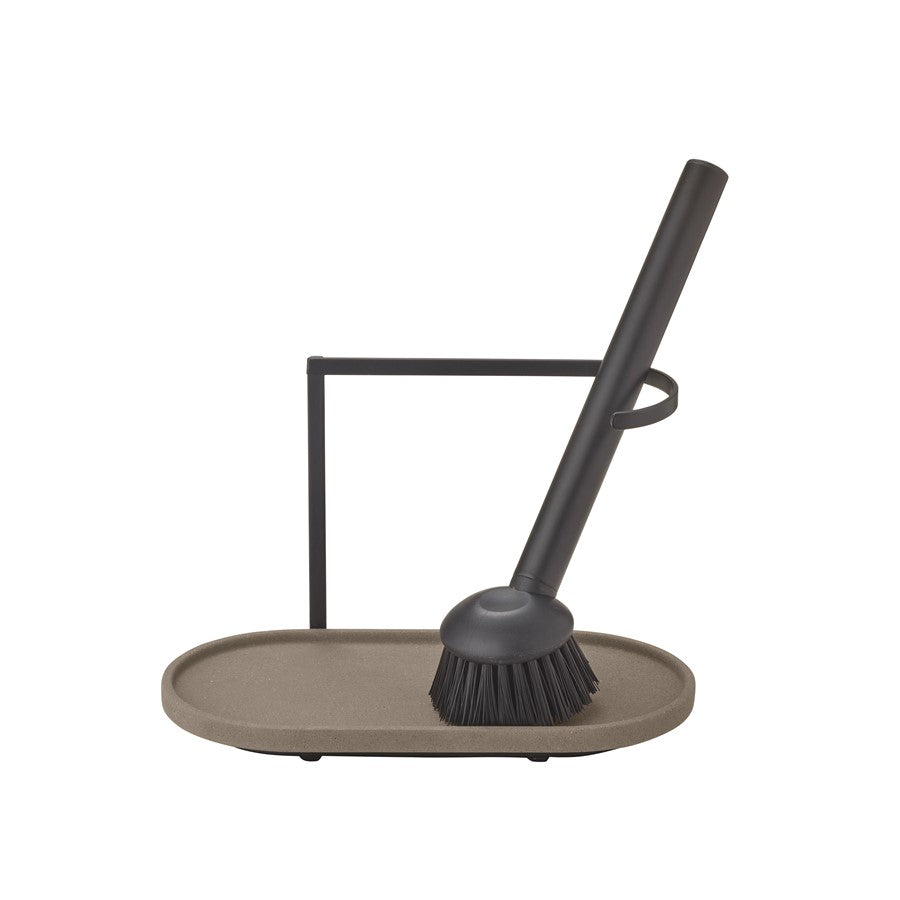 Blomus Dhuva Dishwashing Set/Brush, Mourning Dove (Grey/Brown) - 64560