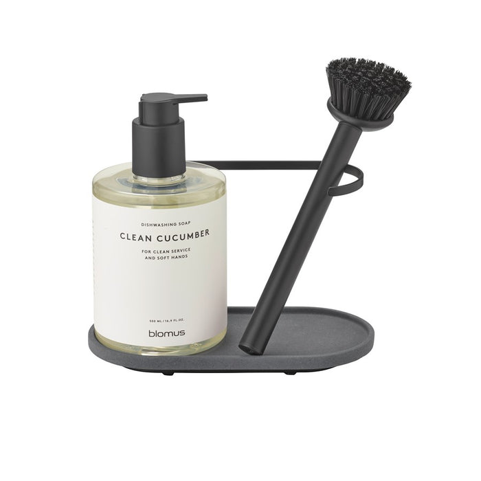Blomus Dhuva Dishwashing Set/Brush, Magnet (Charcoal)