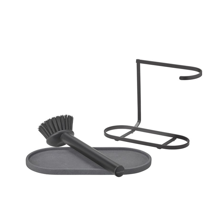 Blomus Dhuva Dishwashing Set/Brush, Magnet (Charcoal)
