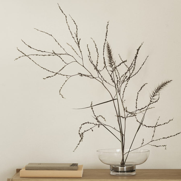 Blomus Miyabi Glass Vase, Low/Flower Grid, Clear