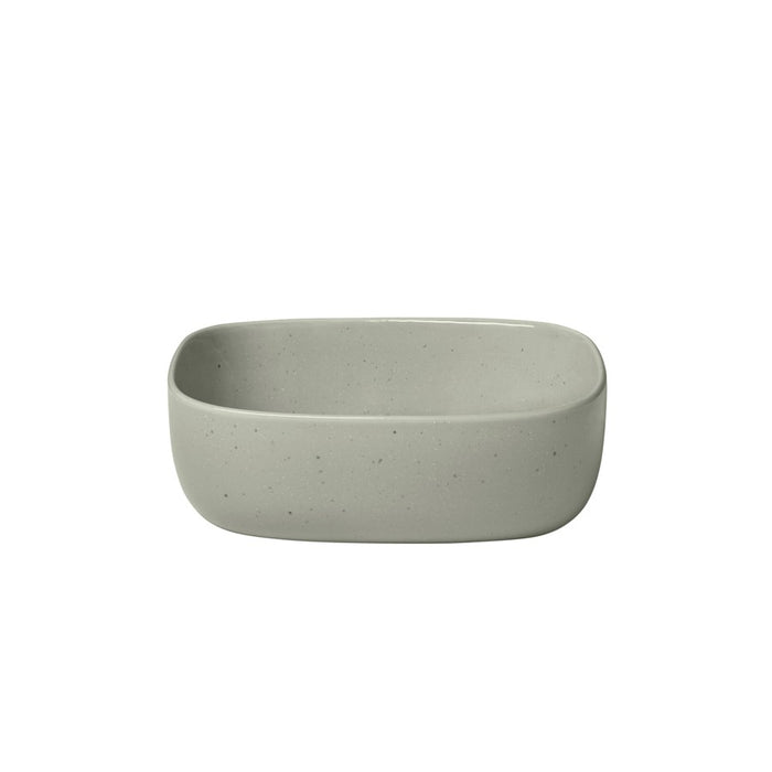 Blomus Vahlo Stoneware Shallow Serving Bowl, Medium, Mirage Grey - 64757