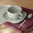 Blomus Vahlo Stoneware Coffee Cups/Saucers, Set Of 2, Mirage Grey
