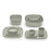 Blomus Vahlo Stoneware Coffee Cups/Saucers, Set Of 2, Mirage Grey