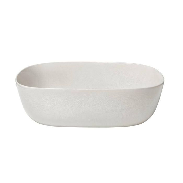 Blomus Vahlo Stoneware Shallow Serving Bowl, Large, Moonbeam