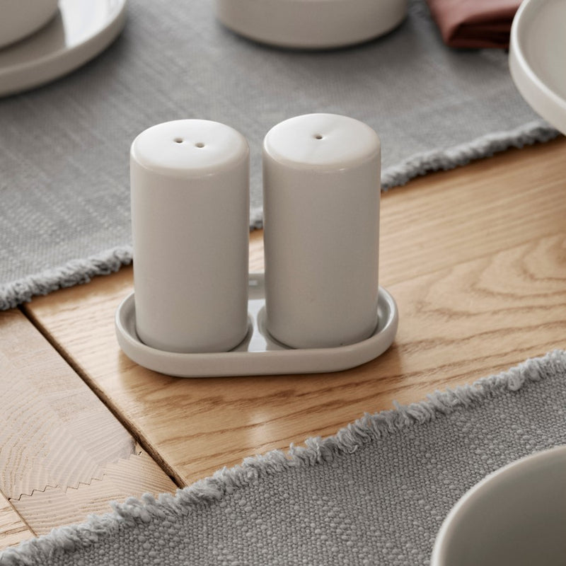 Blomus Pilar Salt/Pepper Shaker Set, Moonbeam/Cream