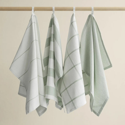 Blomus Taulo Organic Cotton Tea Towels/Set Of 2, Desert Sage Stripes