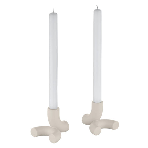 Blomus Doodle Modular Taper Candle Holder/Set Of 2, Moonbeam (Beige)