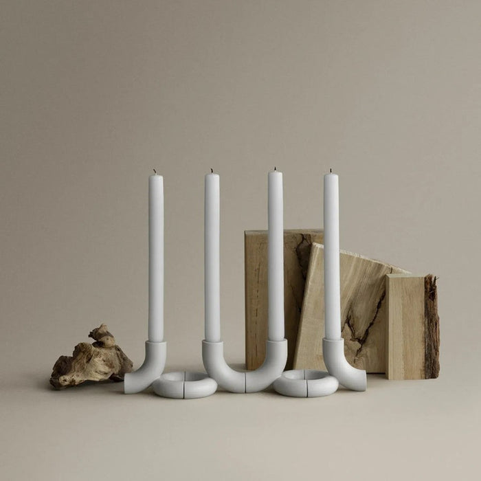 Blomus Doodle Modular Taper Candle Holder/Set Of 2, Moonbeam (Beige)