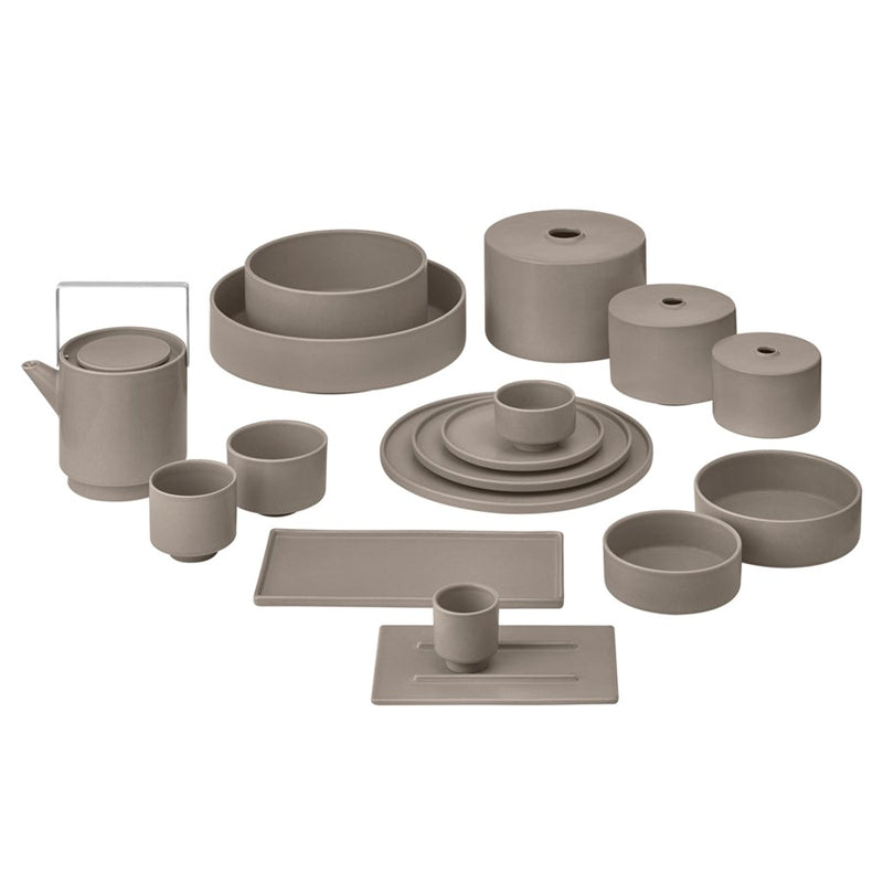 Blomus Makotostoneware Tray/Saucer, Elephant Skin (Grey)