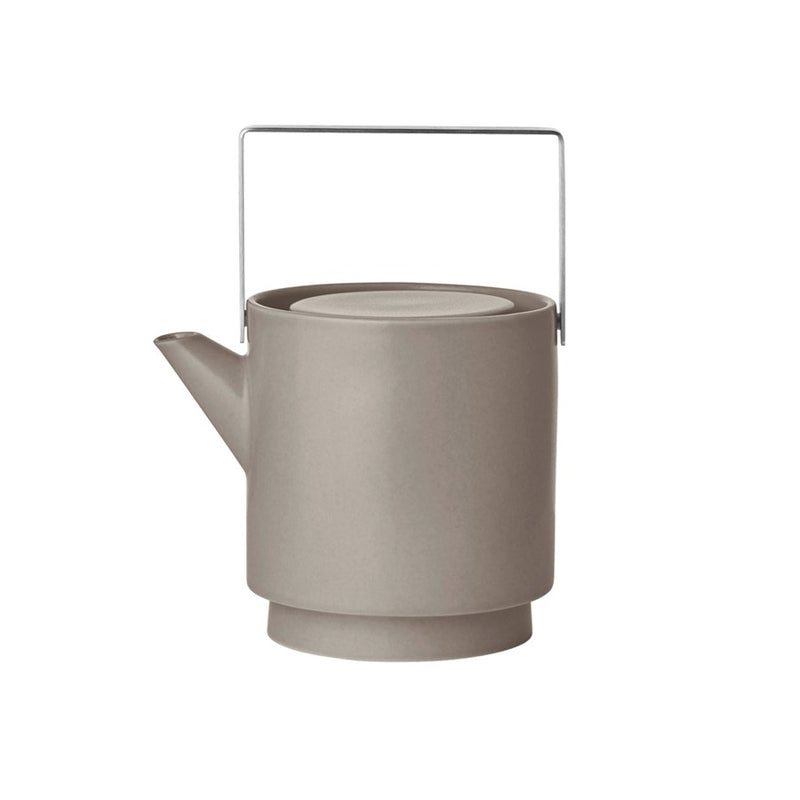 Blomus Makoto Stoneware Teapot, Elephant Skin (Grey)