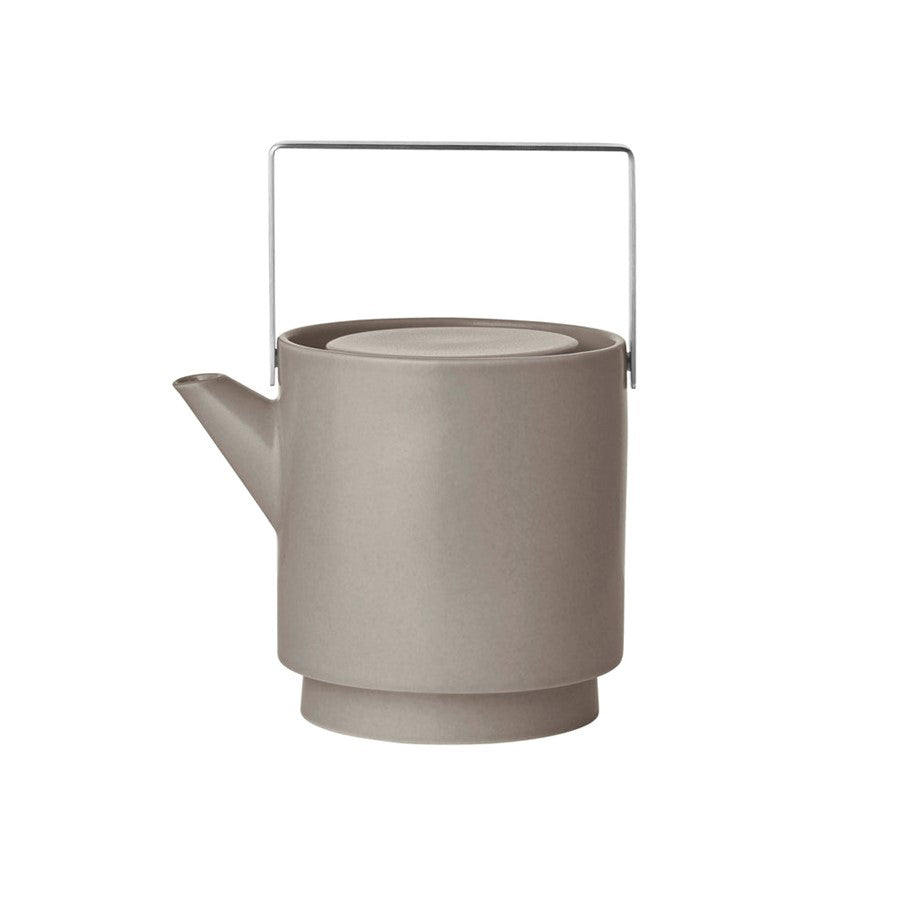 Blomus Makoto Stoneware Teapot, Elephant Skin (Grey)