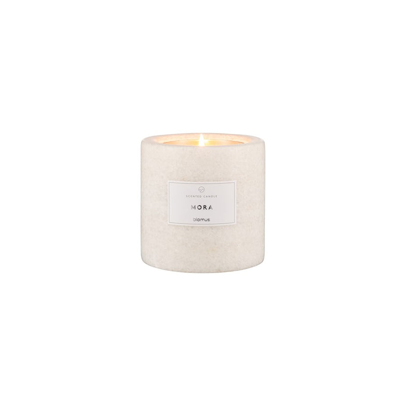 Blomus Frabli Scented Candle/Marble Large Container, Mora Fragrance