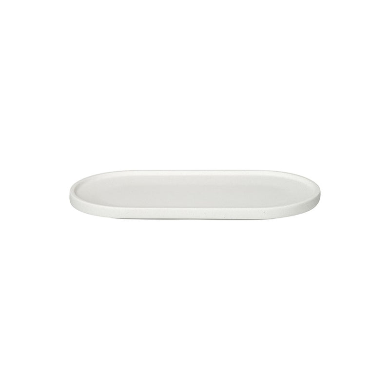 Blomus Creto Concrete Oval Tray, Lily White