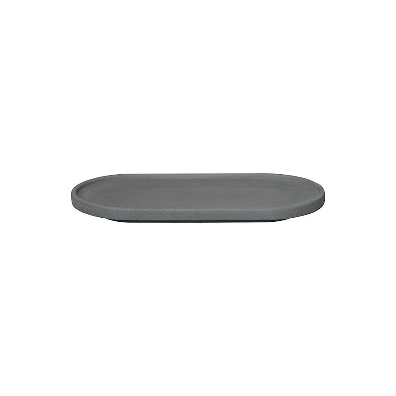 Blomus Creto Concrete Oval Tray, Magnet (Charcoal)