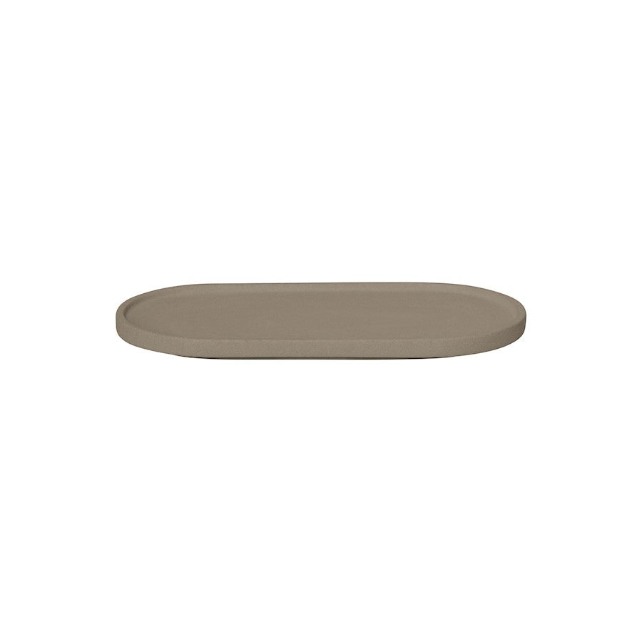 Blomus Creto Concrete Oval Tray, Mourning Dove - 65507