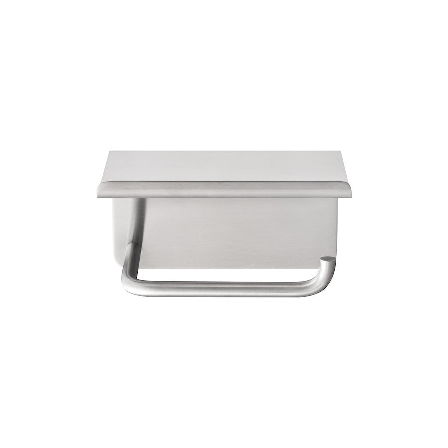 Blomus Modo Wall Mounted Toilet Paper Holder/Tray, Brushed Stainless