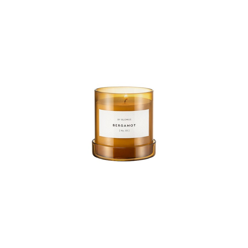 Blomus Valoa Scented Candle, Glass Container, Bergamot Fragrance, Small