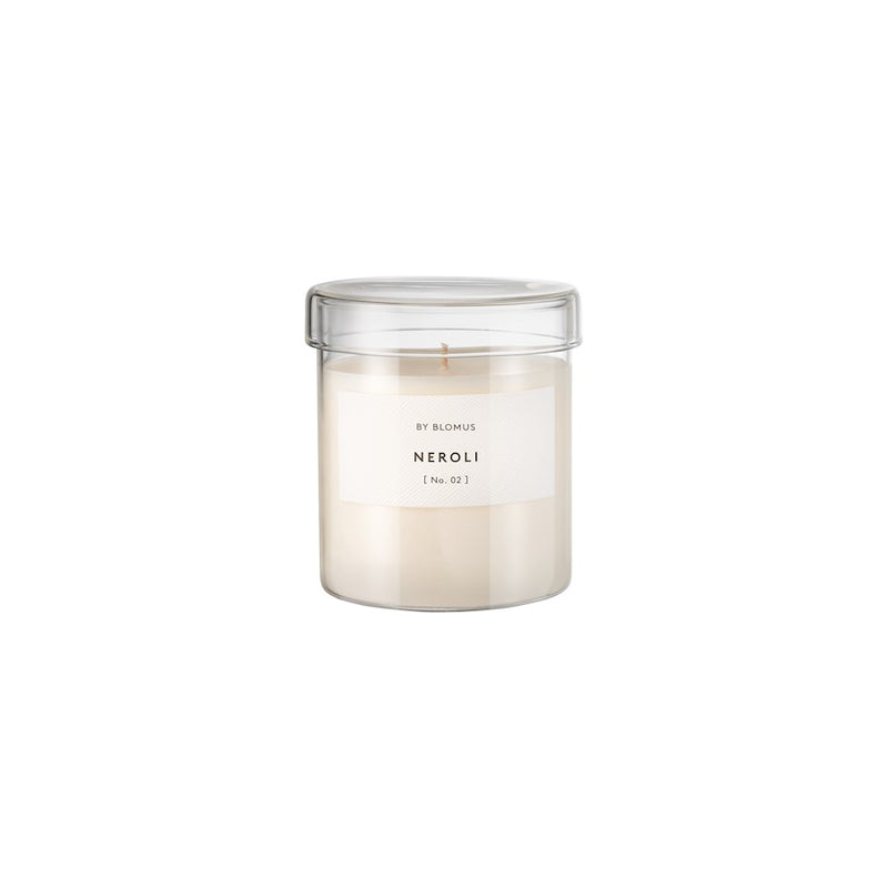 Blomus Valoa Scented Candle, Glass Container, Neroli Fragrance, Large