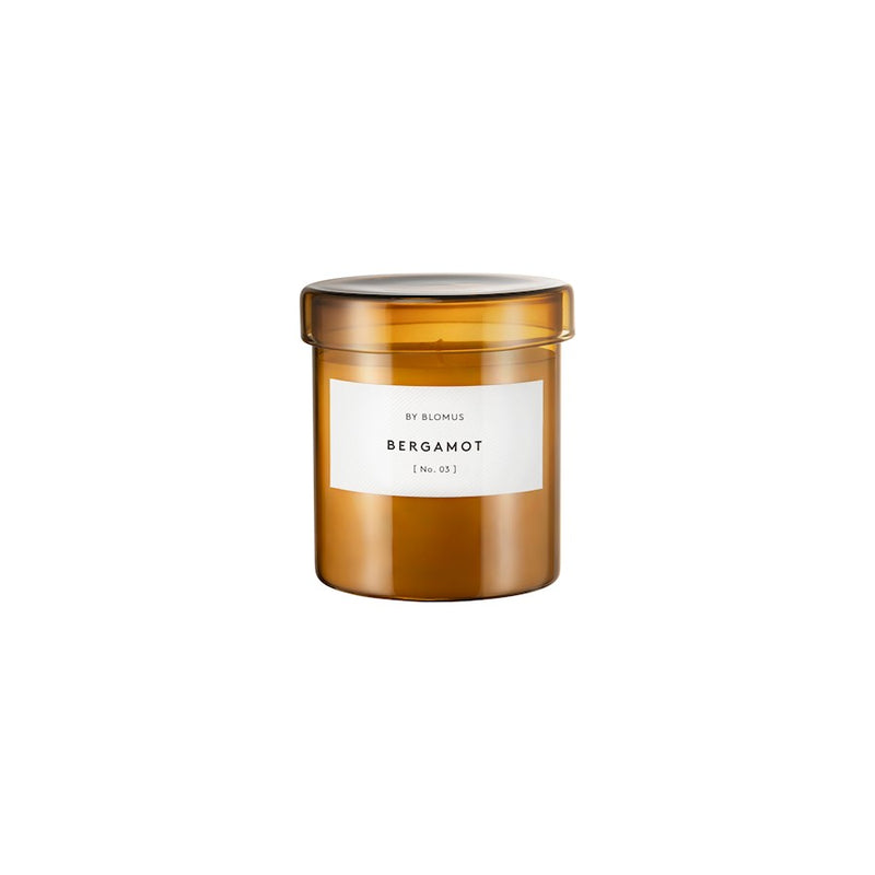 Blomus Valoa Scented Candle, Glass Container, Bergamot Fragrance, Large