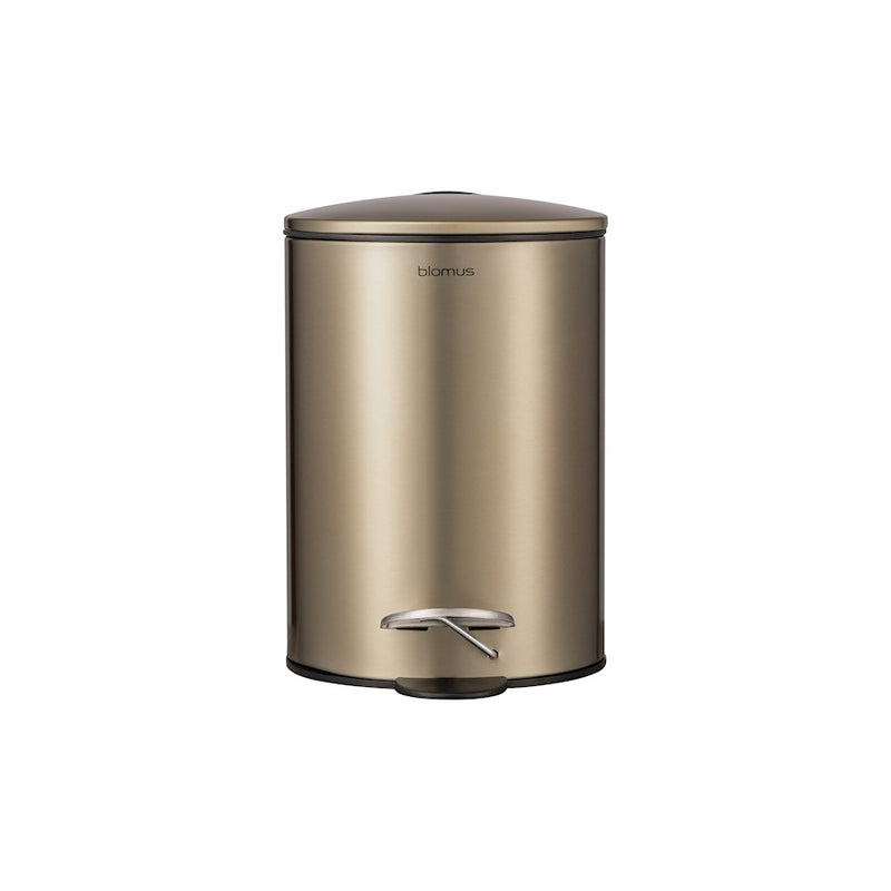 Blomus Tubo Pedal Bin Wastepaper Basket 3 Liter, Brass Metallic