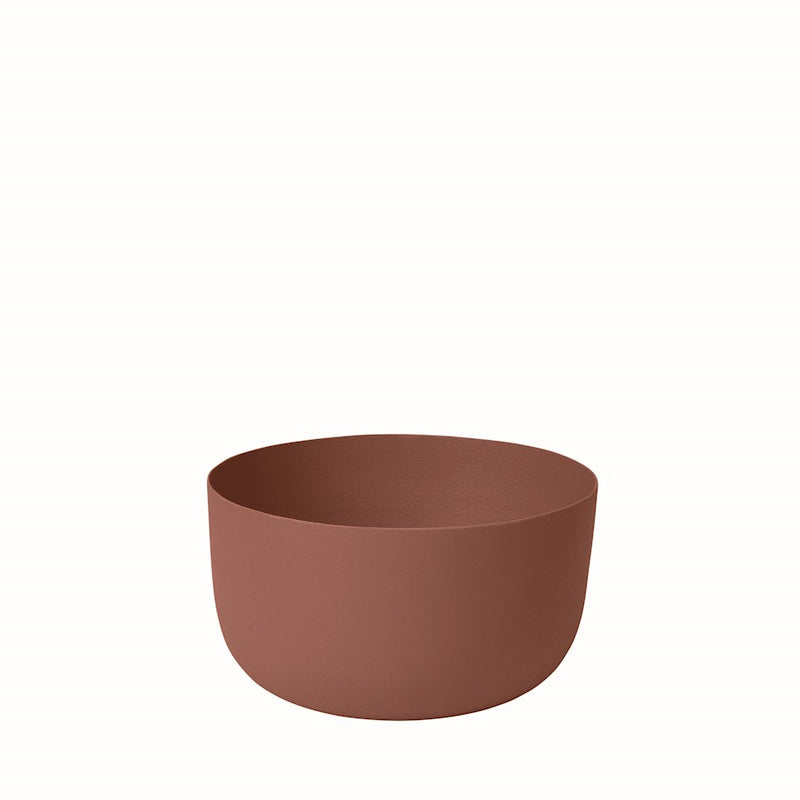 Blomus Reo Decorative Steel Bowl, Small 4" Rustic Brown